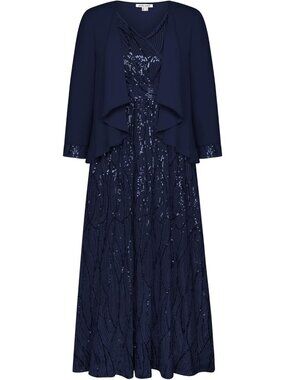 Elegant Two-Piece Sequin Dress with Jacket | Perfect for Mother of the Bride